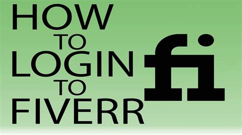 Fiverr Loginregistration And Interfacehow To Login To Fiverr Youtube