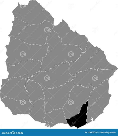 Location Map Of Maldonado Department Stock Vector Illustration Of Country Rivera 199960701