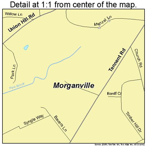 Morganville New Jersey Street Map 3448030