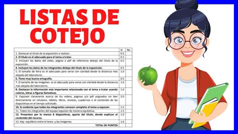 ¿qué Son Las Listas De Cotejo Y Cómo Se Hacen Con Ejemplos👩‍🏫 Youtube