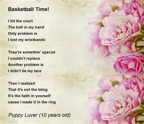 Basketball Time Basketball Time Poem By Puppy Luver 10 Years Old