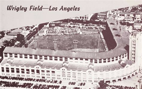Postcard Wrigley Field Home Of Los Angeles Angels Baseball Stadium
