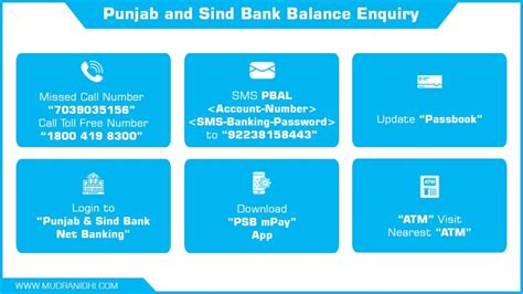 We are also sharing the login in internet banking, customer care number, and ifsc codes of the punjab and sind bank. Punjab and Sind Bank Account Balance Check Missed Call Number
