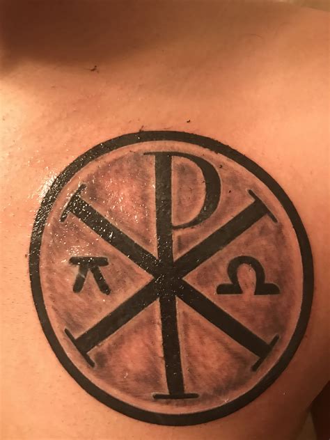 Chi Rho Alpha Omega Tattoo With Images Christian