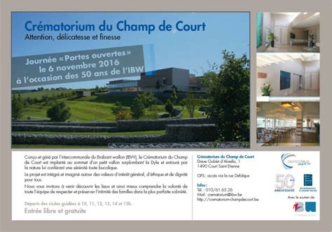 Le crématorium de champ de court est une réalisation d' in bw, organisme 100 % public. IBW - Crématorium - Journée "portes ouvertes" — Court ...