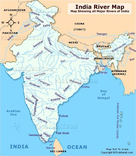 Ganga river is the longest river of india which is 2525 km long. India River, Rivers of India, River Map of India | India ...