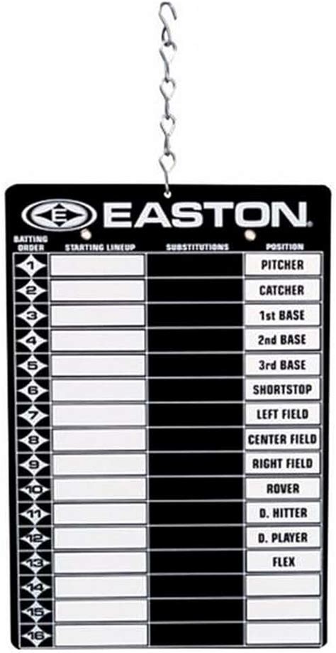 Softball Magnetic Lineup Board