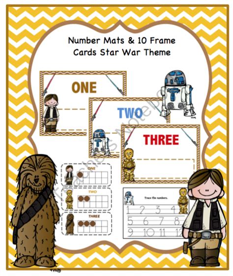 Star War Number Mats And Ten Frame Cards Star Wars Classroom Star