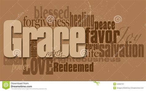 Grace Word Graphic Montage Stock Vector Image 54902797