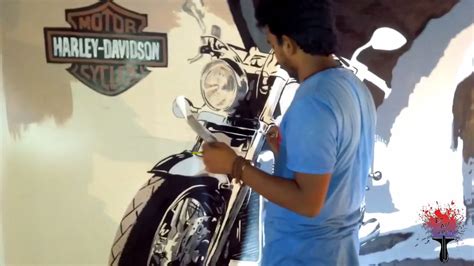 Harley Davidson V-Rod wall Art | Be An Artist - YouTube