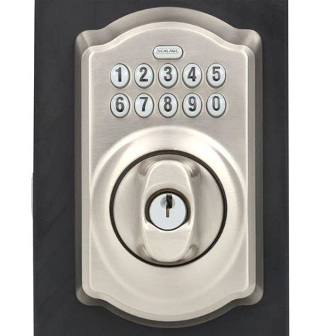 Schlage Be365 Cam 619 Camelot Keypad Electronic Door Lock Deadbolt With