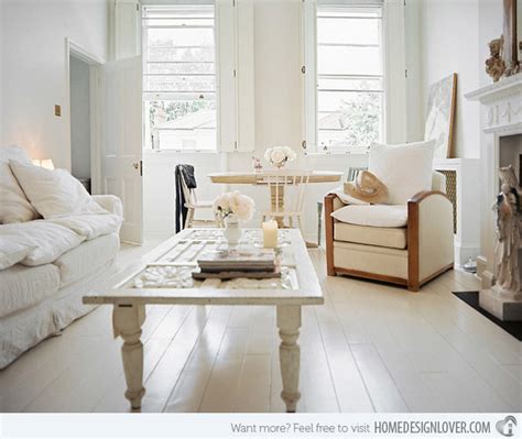 Distressed Yet Pretty White Shabby Chic Living Rooms Fox
