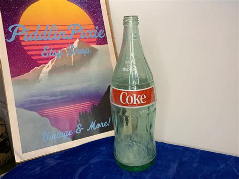 Vintage Coca Cola 32 Oz Large Glass Coke Bottle Etsy