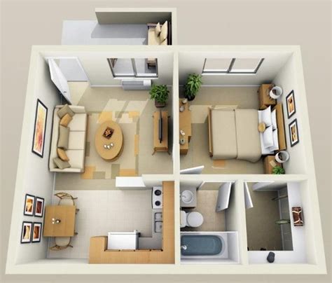 25 more 3 bedroom 3d floor plans architecture design. 500 sq ft apartment - Google Search | Layout de ...