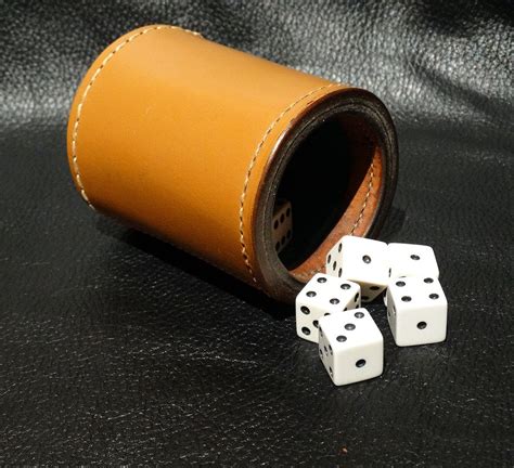 Leather Dice Cup With Six Dice Vintage Etsy Dice Cup Etsy Vintage Leather