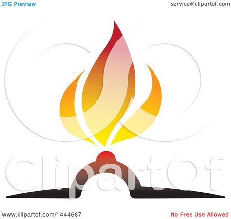 Clipart Of A Gas Flame Royalty Free Vector Illustration By Colormagic