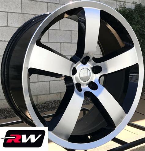 22 Inch Dodge Challenger Oem Replica Wheels Machined Black Charger Srt8