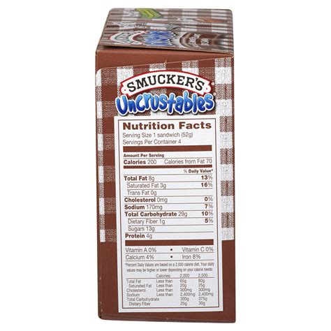 Smuckers Uncrustables Chocolate Flavored Hazelnut Spread 72 Oz Shipt