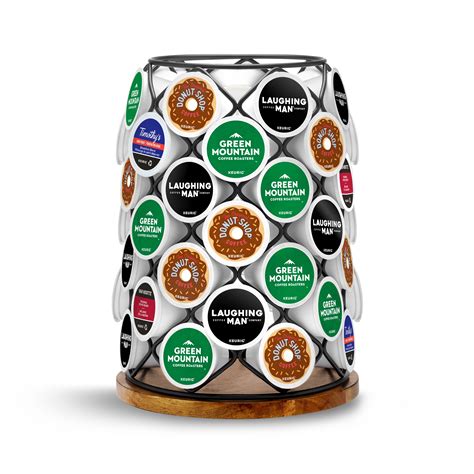 Buy Keurig Wood And Wire Storage Carousel Coffee Pod Storage Holds Up To 49 Keurig K Cup Pods