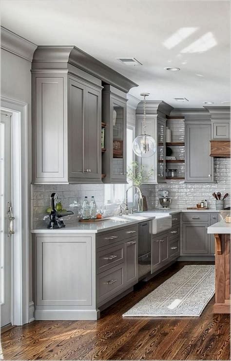 65 modern farmhouse kitchen cabinet makeover ideas grey kitchen. Pin on Modern Decor Inspiration.