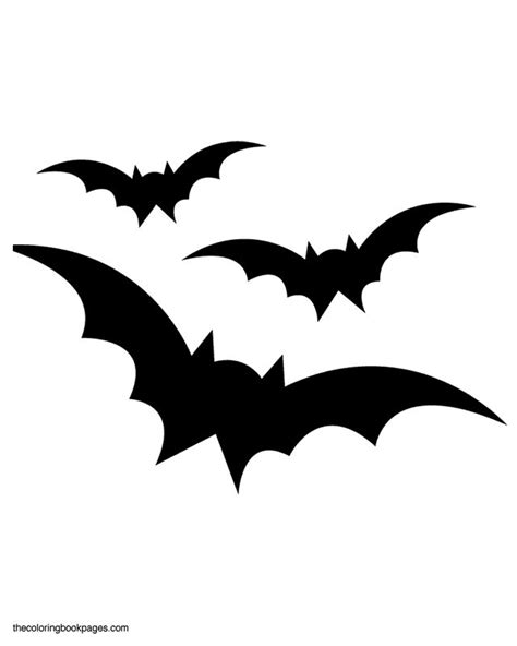 Pumpkin Stencils Free Printable Three Bats Flying Bat