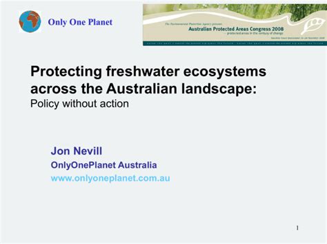 Protecting Freshwater Ecosystems Within The