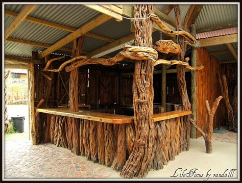 Outside Bar Made From Tree Trunks Diy Home Bar Wood Plans Wooden