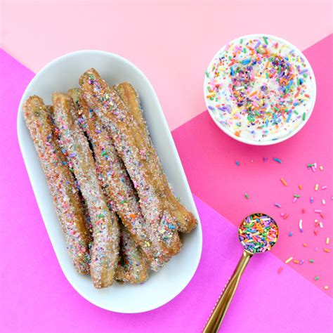 Eat It Funfetti Churros With Cream Cheese Frosting A