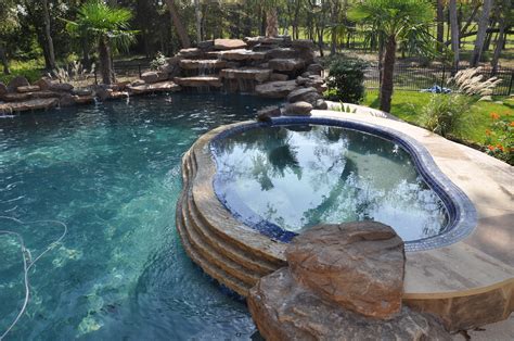 Stacked Stone Pool Waterfall Decorations Ideas