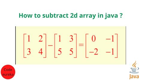 How To Subtract D Array In Java Matrix Subtraction Malayalam Code Eureka YouTube