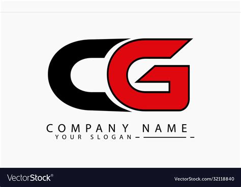 Cg Initial Logo Design Royalty Free Vector Image