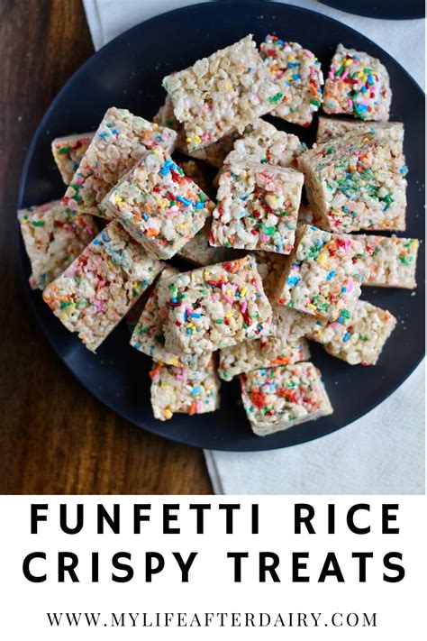 Going gluten free was a challenge at first finding gf krispy rice cereal. Funfetti Rice Krispie Treats - My Life After Dairy ...