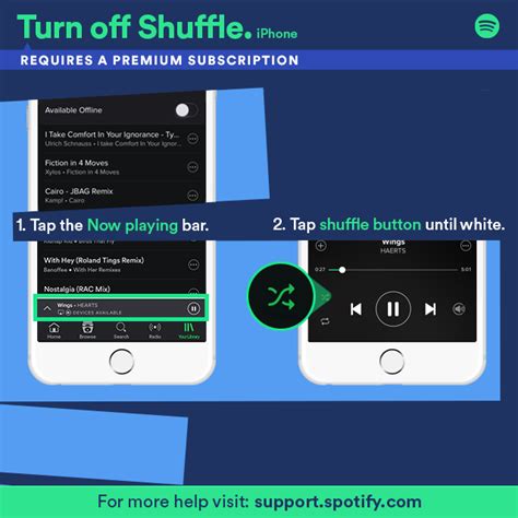 Overall, if you are familiar with how to listen to music old style on the music player offline (search and pop songs), you definitely will not be disappointed with spotify. Can you take it off shuffle? - The Spotify Community
