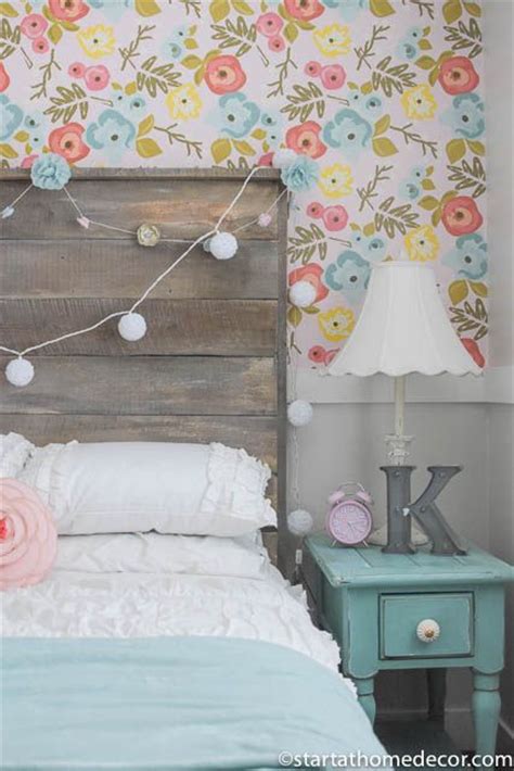 All you need to do is attaching some artificial flowers around a mere wired lighting. My Daughters' Rooms Reveal | Teenage girl bedroom designs ...
