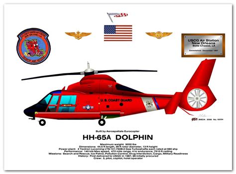 Aerospatiale Eurocopter Hh 65a Dolphin Uscg Usa Coast Guard