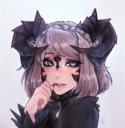 Dark Evil Anime Girl Drawing