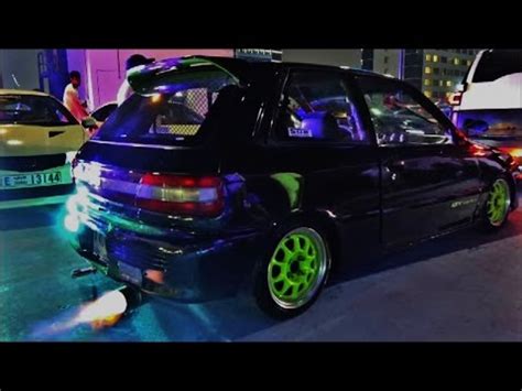 Modified Toyota Starlet GT Turbo Loud Pops & Bangs 