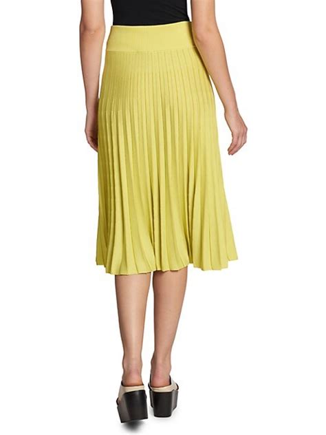Shop Agnona Cotton Silk Blend Pleated Skirt Saks Fifth Avenue