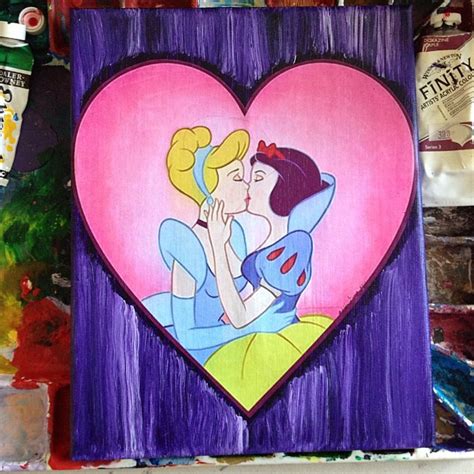 Is 60 Too Much Disney Lesbians Art Painting Kissing Flickr