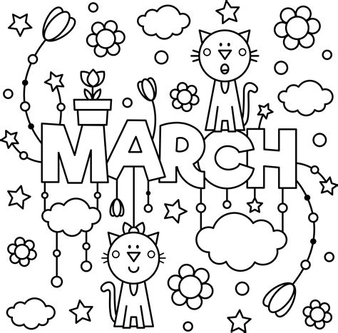 March Coloring Pages Printable Free