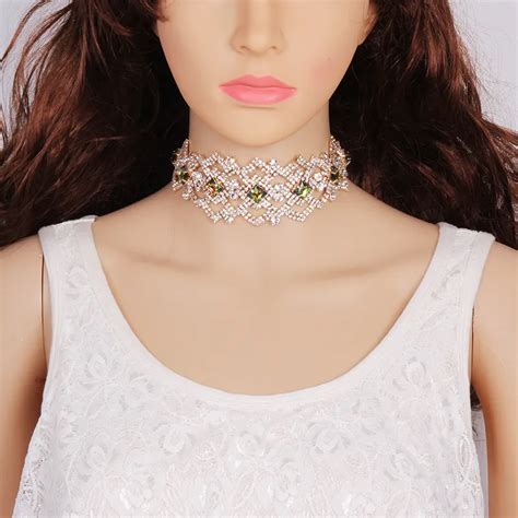 Fashion Choker Crystal Chocker Rhinestone Choker Necklace Women Luxury Jewelry Accessories