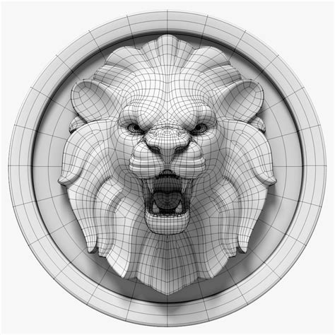 3d Lion S Head Model
