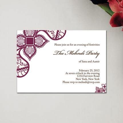 One is for the mehndi and the other one is for rukhsati. Mehndi Invitations Mehndi Stars | Invitation text, Invitations, Invitation cards