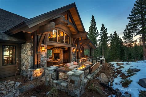 Lodge Style Home Blends Rustic Contemporary In Martis Camp Rustic