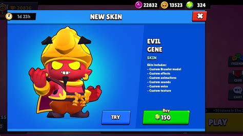 New Evil Gene Skin Gameplay Brawl Stars Youtube