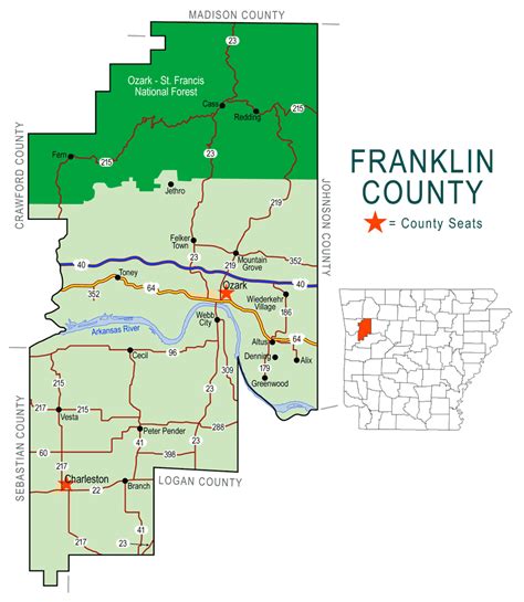 Zz Franklin County Map Encyclopedia Of Arkansas