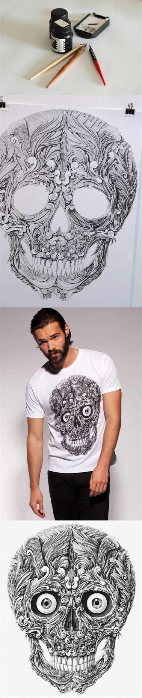 It is mainly used for crafting or as building block. Alex Konahin → Viktor | Viktor, Ink art, Black and white