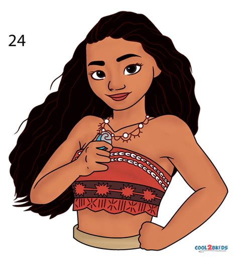 How To Draw Moana Step By Step Pictures