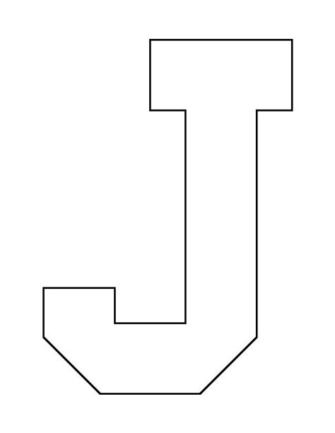 Letter J Pattern Use The Printable Outline For Crafts Creating