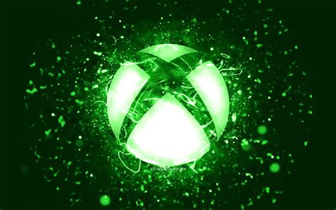 Herunterladen Hintergrundbild Grünes Xbox Logo 4k Grüne Neonlichter